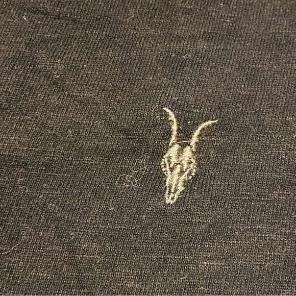 ALL SAINTS ryker SS black cotton soft polo shirt men’s XXL - Picture 2 of 5